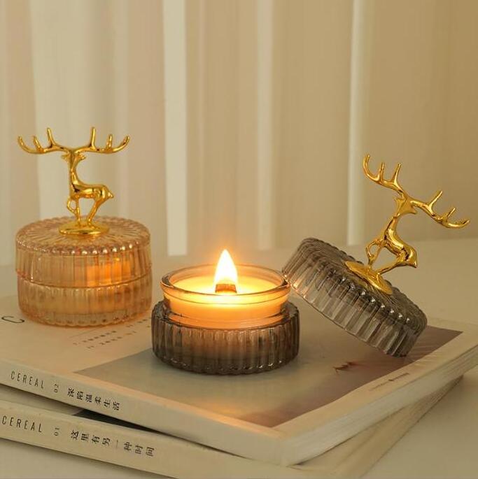 Wholesale luxury Deer Aromatherapy Candle scented candles Creative soy wax decoration gift fragrance candle gift box