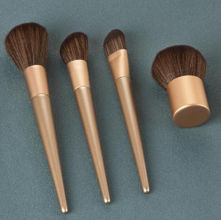 4pcs Luxury Rose Gold New Popular High Quality Best Private Label Logo Makeup Brush Sets Wholesale Kabuki Brush