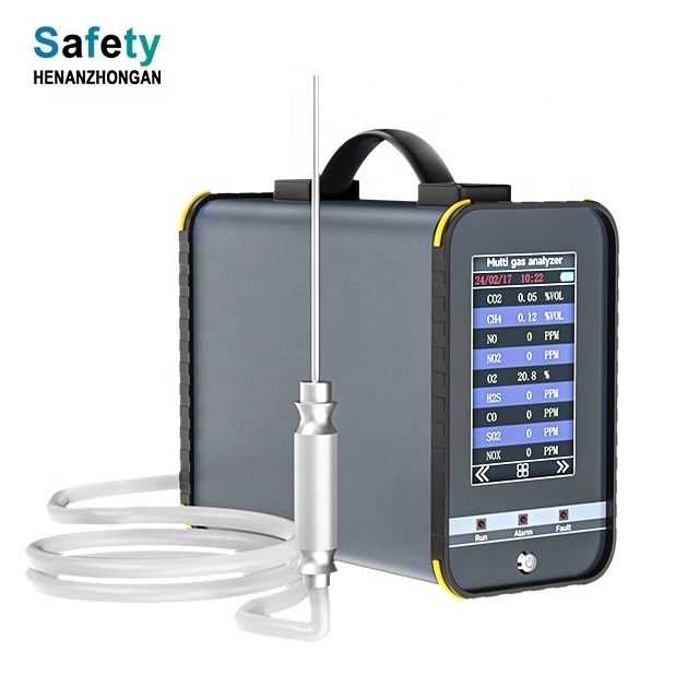 portable type gas analyzer 16-in-1 gas analyzer with handle and probe hose gas analyzer