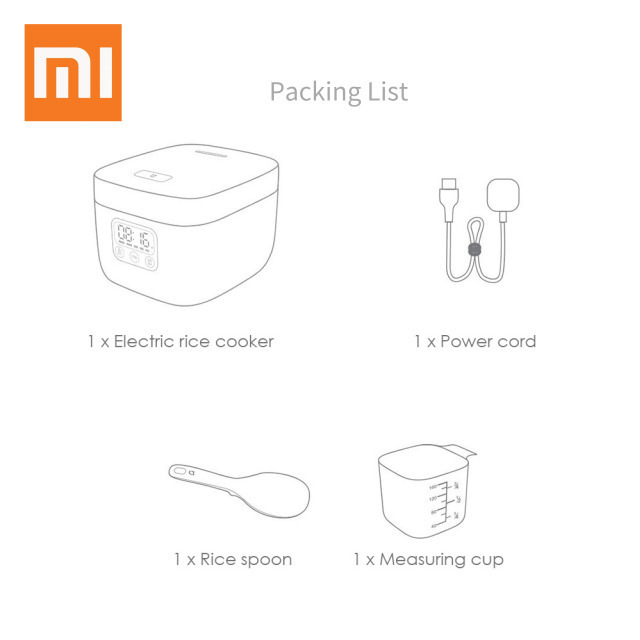 Xiaomi Mi Home App Electric Lunch Box Mini 1.6L Rice and Heat Food Smart Kitchen Rice Cooker for household