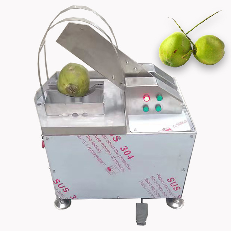 Green Fresh Young Coconut Half Cutting Cutter Splitting Machine Automatic