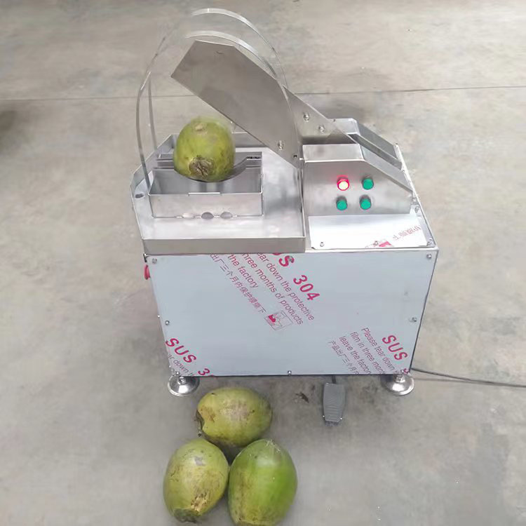 Green Fresh Young Coconut Half Cutting Cutter Splitting Machine Automatic