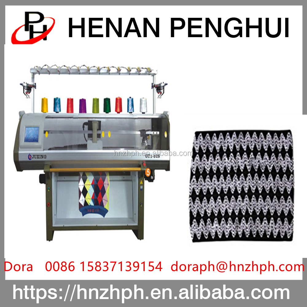 Industrial computerized flat sweater knitting machine