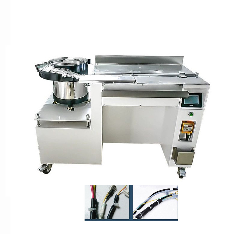 Automatic Cable Tying Folding Binding Machine For USB Cables Nylon Zip Ties Machine