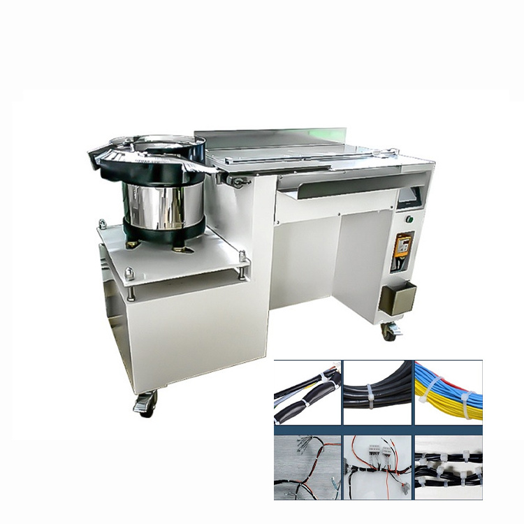 Automatic Cable Tying Folding Binding Machine For USB Cables Nylon Zip Ties Machine