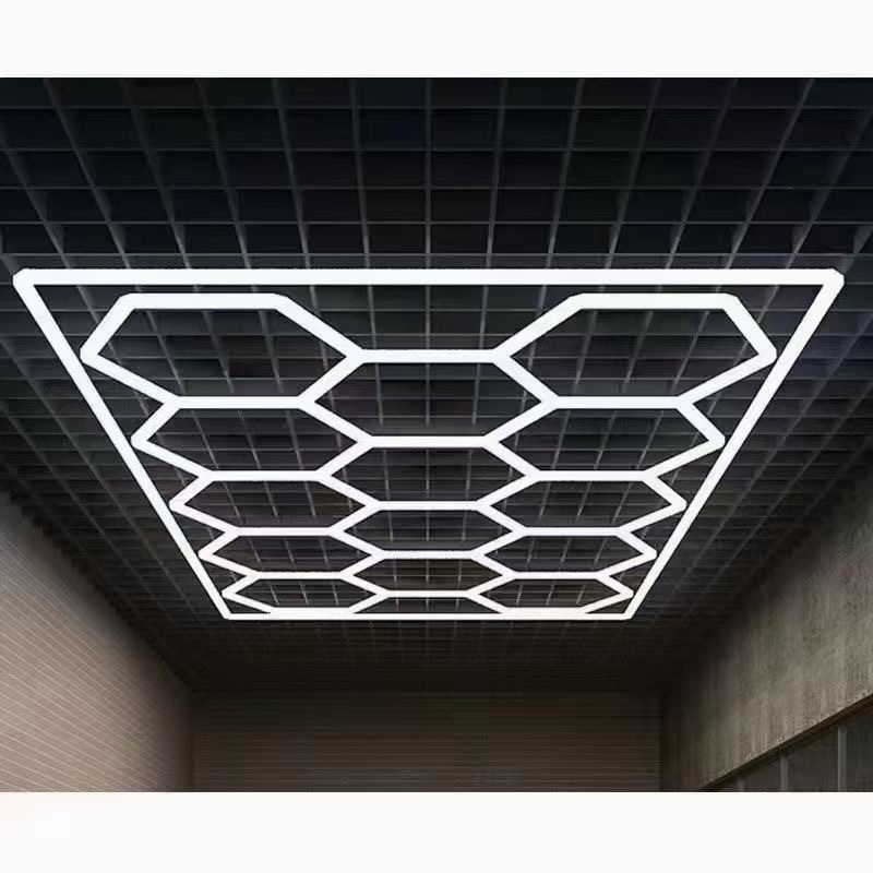 High Quality led hexagon lights hex lights for garage ceiling  6500K hexagon shape led light