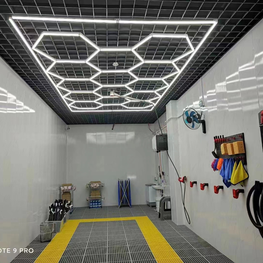 Hexagon Led Light Car Detailing Light Car Honeycomb Hexagonal Wall Ceiling Detailing Light