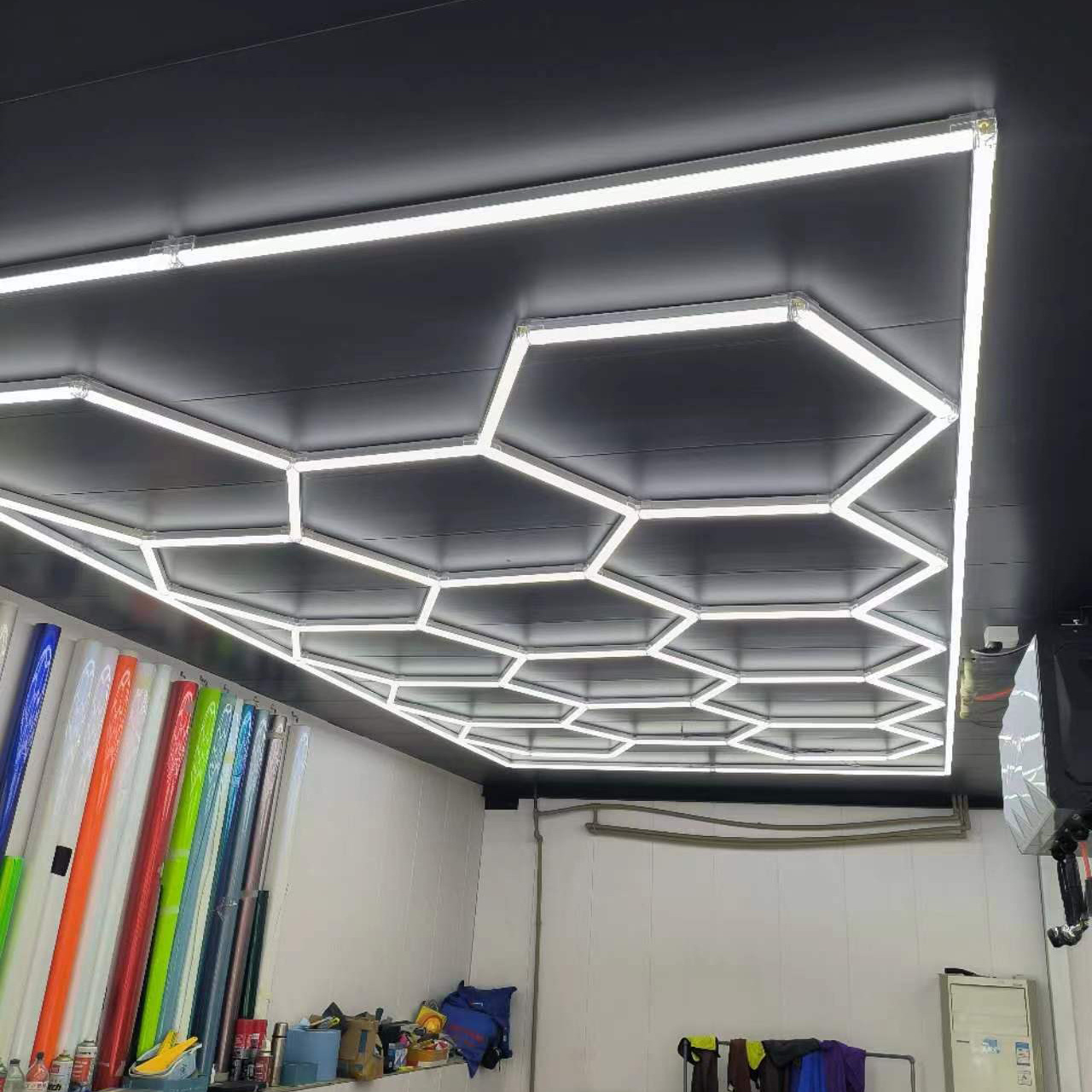 Hexagon Led Light Car Detailing Light Car Honeycomb Hexagonal Wall Ceiling Detailing Light