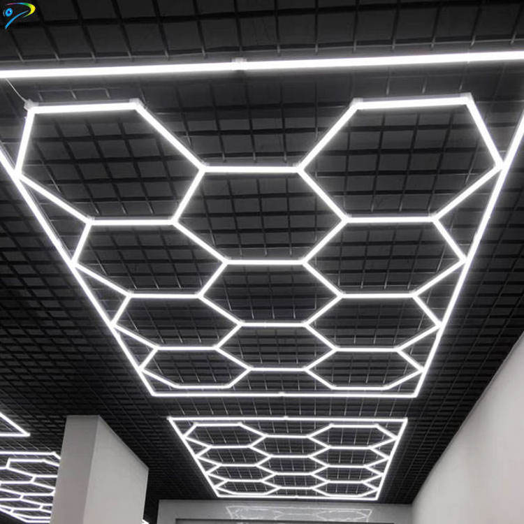 Factory Hexagonal LED Light for Car Care Car Wash Room LED Garage Bay Ceiling Light Tool Working LED Light