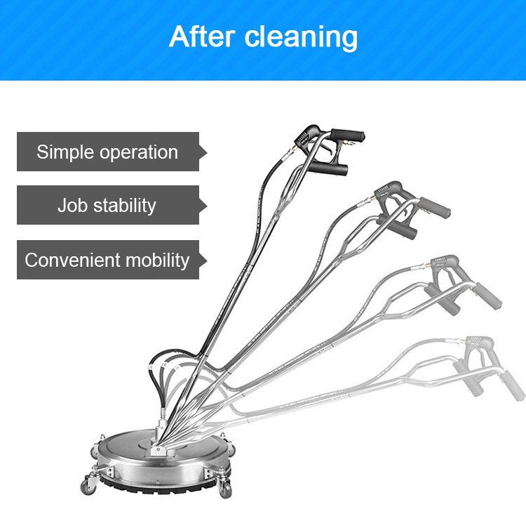 High pressure surface cleaner quick insert stainless steel cleaning machine 20 inch garden floor washer