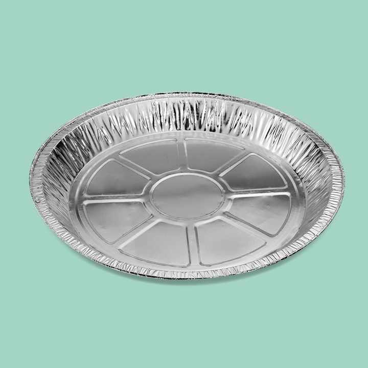 convenient heat resistant round foil plates/ pie pan 12'' pizza aluminium tray