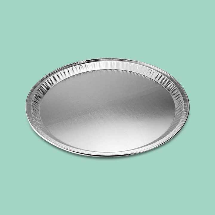 convenient heat resistant round foil plates/ pie pan 12'' pizza aluminium tray