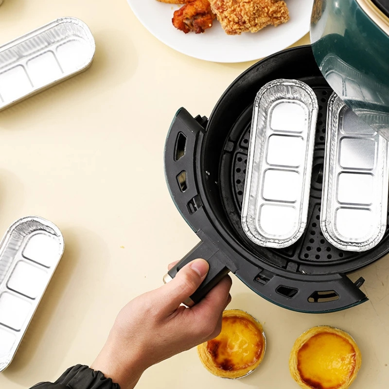 Oil Proof Aluminum Foil Tin Box Tin Tray Air Fryer Disposable Paper Lined Nonstick Steamer Kitchen Tools BBQ Drip Tray