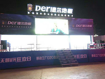 Exhibition trailer with LED screens Podium VIP Room used for commercial display led  truck