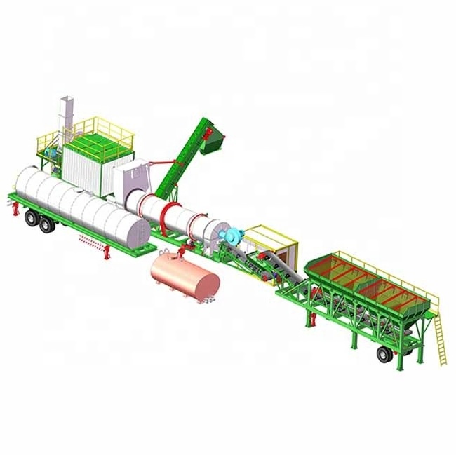 Drum mix Bitumen Plant 20-80tph Mobile Hot Mix Drum bitumen Plant