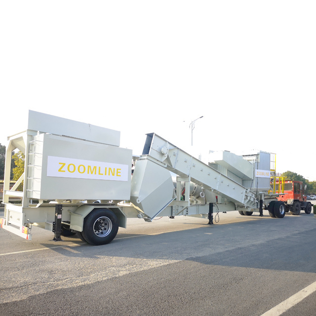 20-80t/h easy transfer mobile  continuous mix asphalt plant