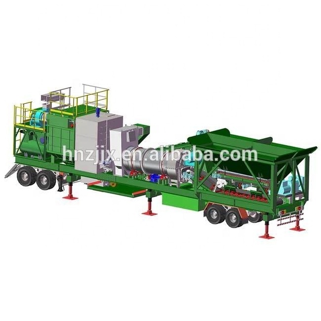 20-80t/h easy transfer mobile  continuous mix asphalt plant