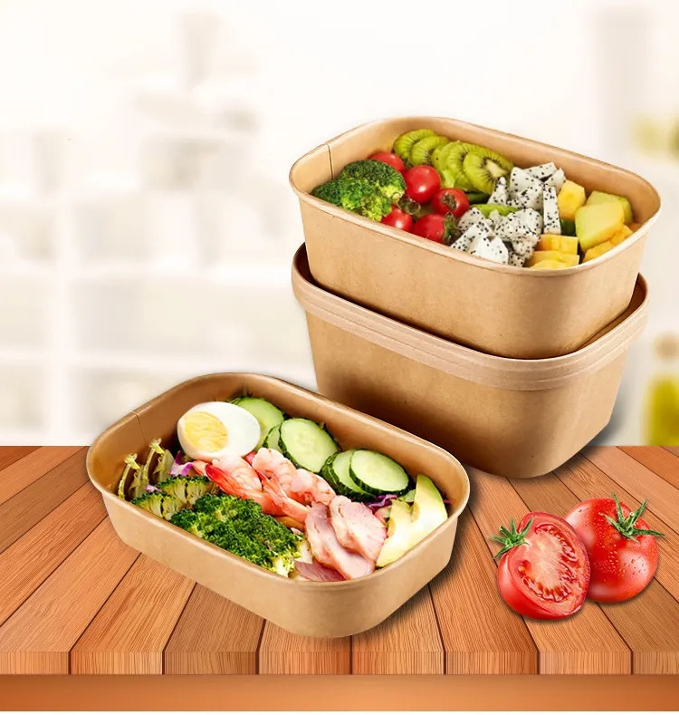 Takeaway Fast Food Bag Box Custom Restaurant Disposable Take Away To Go Packaging Container Kraft Lunch Paper Box