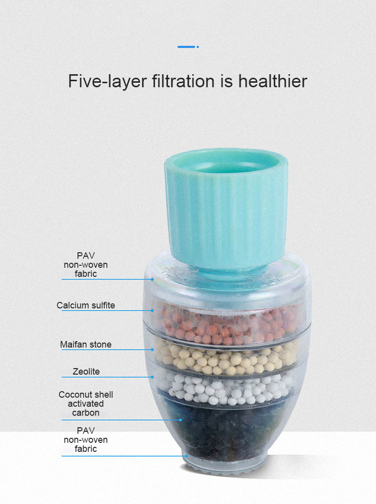 Household Kitchen Faucet Mount Filter water purifier 6layer water purification carbon filter mini faucet purifier