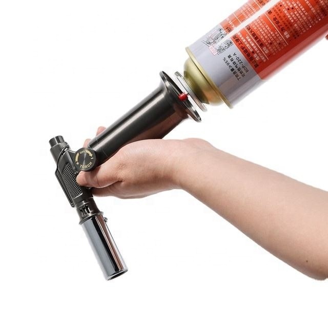 Jet Flame Windproof Kitchen Metal Torch Lighter Butane Torch Refillable Kitchen Adjustable Flame Cooking Torch Lighter