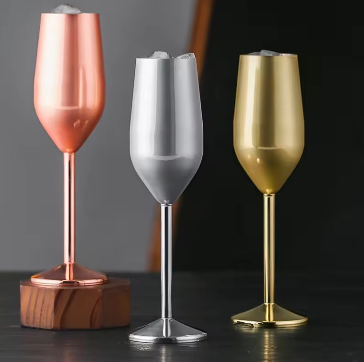 Best Design Finished Long Stem Pure Copper Vintage Wine Goblet Wine Glass Goblet Wholesale Manufacturer