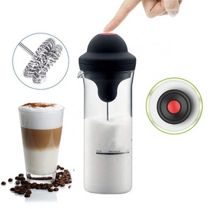 Battery Operated automatic hand milk frother Home Electric Stirrer with Jug Cup coffee frother With Stainless Steel Whisk