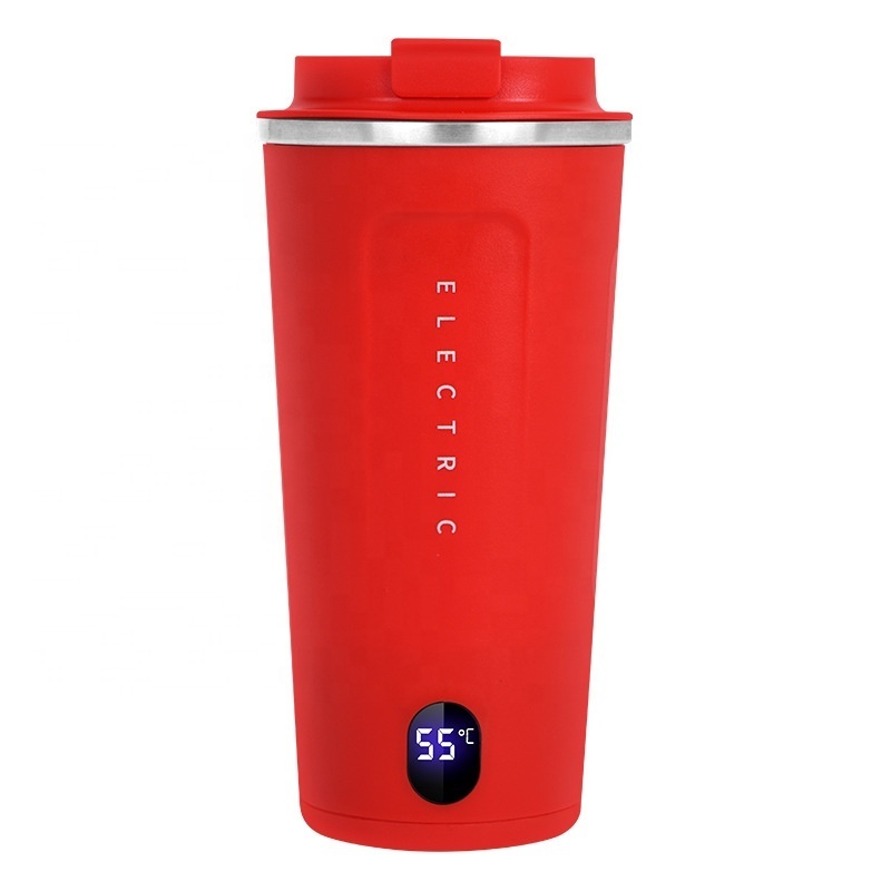 stainless steel Vacuum Thermo 110V 220v Electric Heating Cup LED Temperature Display portable Travel Mug Smart Water Bottles