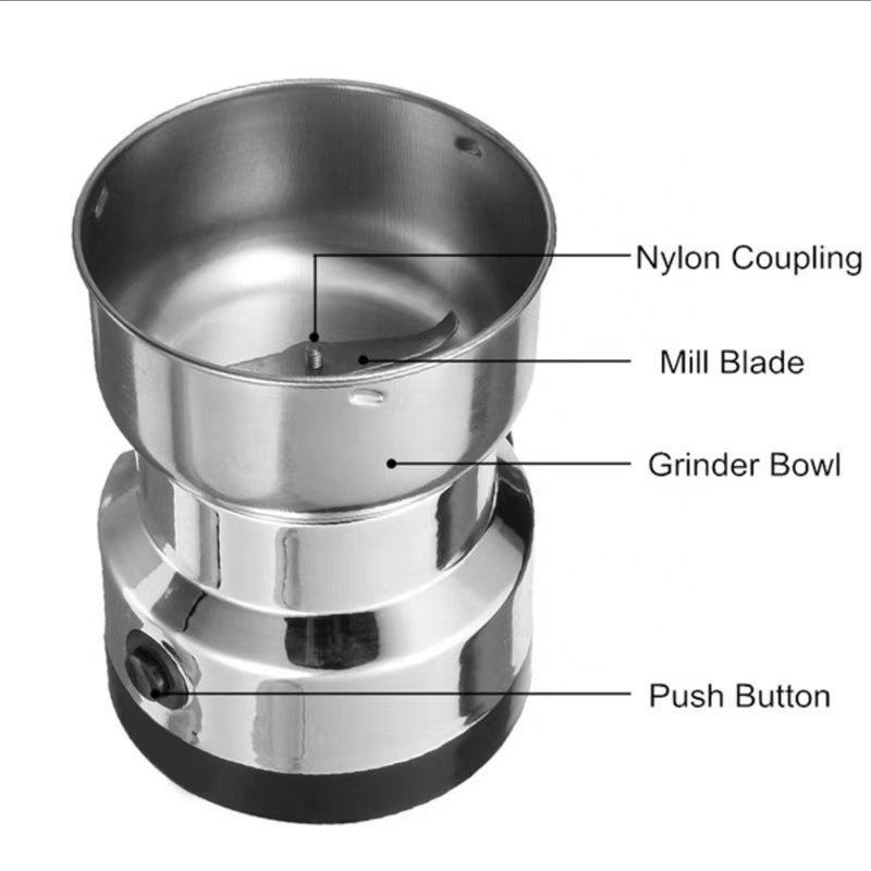 Multi-functional Stainless Steel Spice Nuts Grains Bean Grinding Electric Coffee Grinders For Coffee Beans Spices Masala Grind