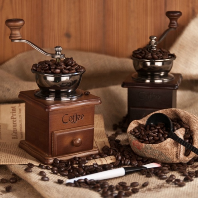 Coffee Grinder Machine Grinding Coffee Mill Manual Molinillo De Cafe Antique Hand Coffee Bean Grinder