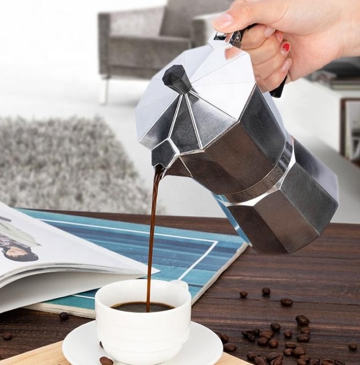 New Design Customized Classical Aluminum Espresso coffee maker Moka Pot