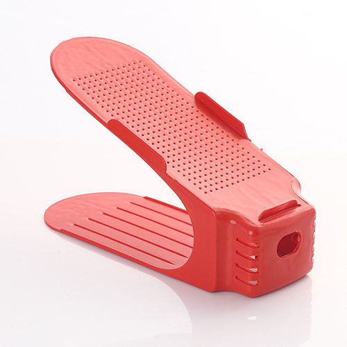 Quality Assurance New Design Adjustable Plastic Double-layer Shoe Rack