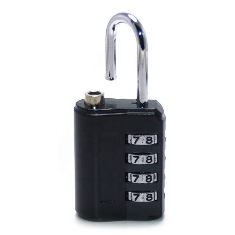 4 Digit Combination Lock Resettable Waterproof Padlock Outdoor Key Padlock With Hardened Shackle For School Gym Door Locker Gate