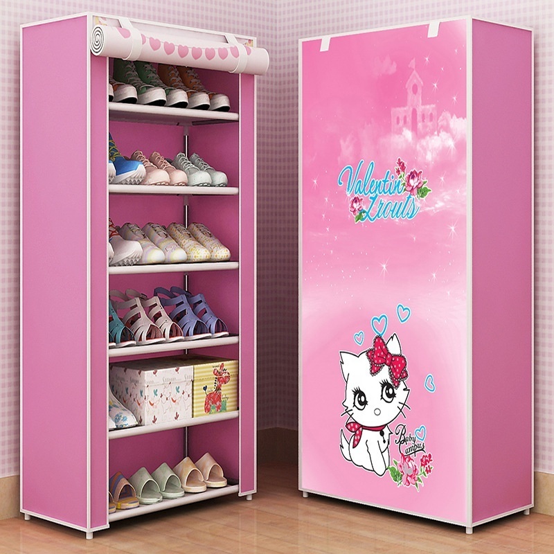 4/5/6/8Tiers Standing Shoe Cabinet Home Storage Shoe Organizer Fabric Shoe Racks With Nonwoven Dustproof Cover