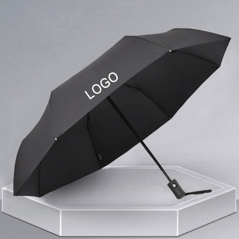 Custom Logo Automatic Open Double Canopy Large Black Golf Umbrella Paraguas Promotion Double Layer Golf Umbrella With Logo