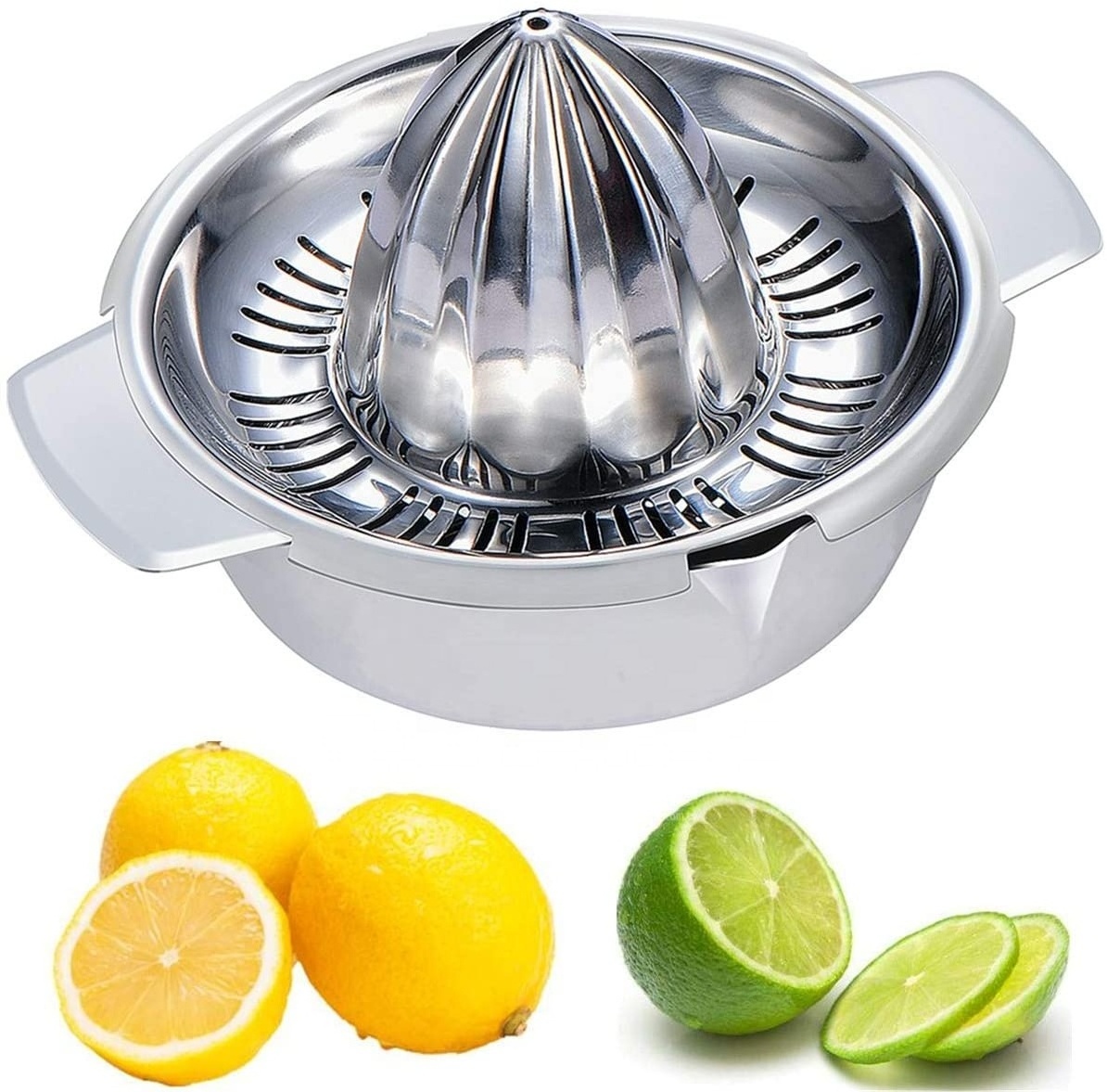 lemon juicer Hand citrus juicer stainless steel  lemon squeezer juicer  with Bowl Storage Container