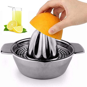 lemon juicer Hand citrus juicer stainless steel  lemon squeezer juicer  with Bowl Storage Container