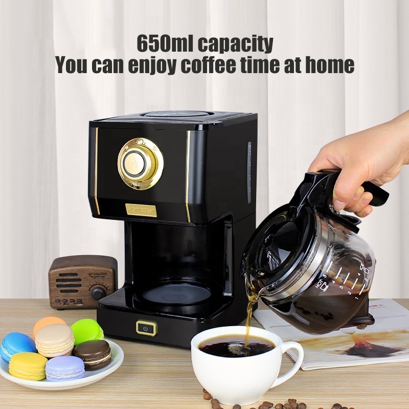 Retro Style Espresso Coffee Maker American Coffee Machine Cappuccino Automatic Expresso Maker with pot