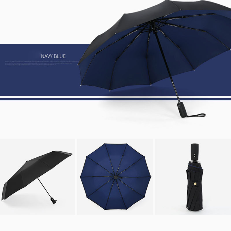 Windproof Travel Compact Light Automatic uv Portable Wind Resistant Small Folding Backpack Umbrella with logo