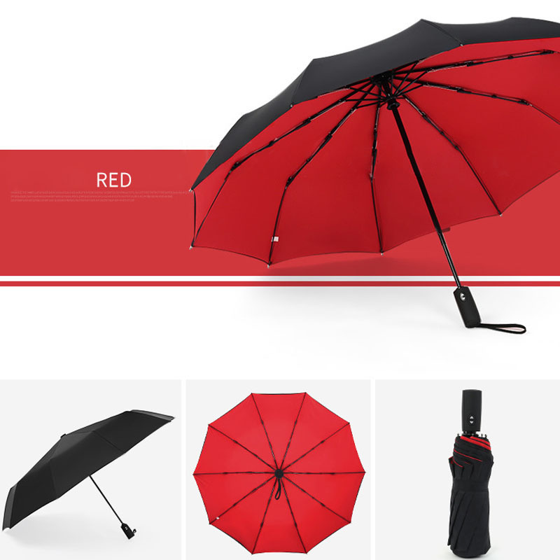 Windproof Travel Compact Light Automatic uv Portable Wind Resistant Small Folding Backpack Umbrella with logo