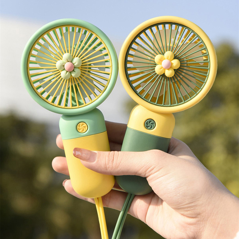 Wholesale Outdoor Travel LED Light Small Hand Held Pocket Fan Rechargeable Electric USB Handheld Fan Portable Mini Fans