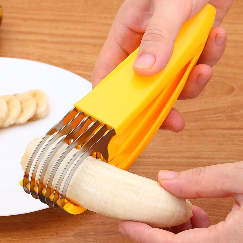 Wholesale Hot Sale Free Hands And Convenient Kitchen Gadgets Slice Artifact Manual Cutter Chips Fruit Banana Slicer