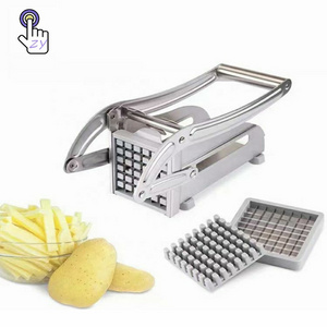 Potato Chip Chopper French Fry Cutter Veg Slicer Stainless Steel Manual Potato Cutter Potato Slicer