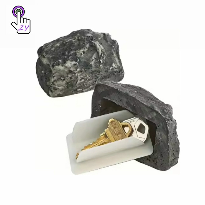 Safewell Outdoor Garden Or Yard Stone Rock Key Safe Hide A Spare Key Rock Key Hider