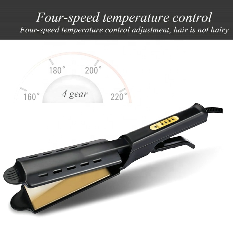 Widen panel Hair Straightener Four-gear temperature adjustment Ceramic Tourmaline Ionic Flat Iron Hair Straightener For Women