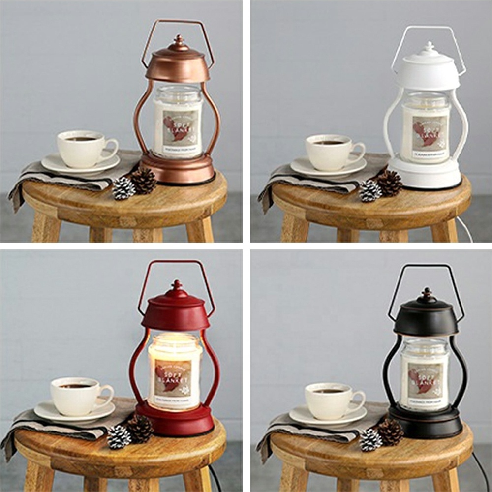 Manufactures hot sale metal table lamp candle wax warmer electric wax melt burner