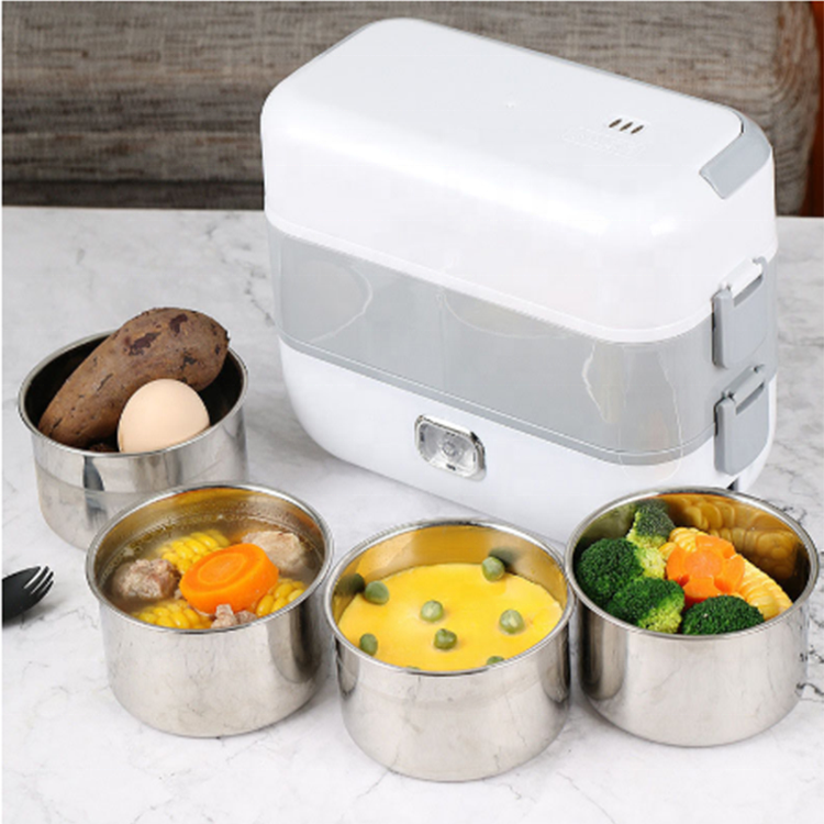 Portable Meal Container Bento Lunchbox Porridge Food Warmer Heater Heating Lunch Box Mini Soup Stew Pot Rice Cooker