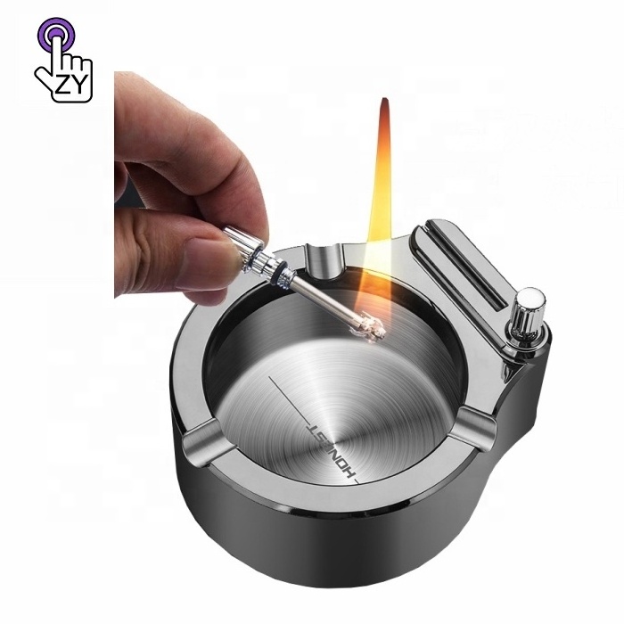 New Creative Products Gift Million Matches Ashtray Metal Oil Lighter Multifunction Permanent Flint Kerosene Lighter