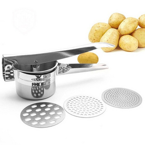 Premium Manufactures hot Potato Ricer And Masher Fruit and Vegetable Tools Ricer Stainless Steel Potato Masher