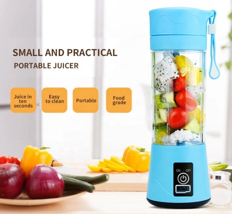 2 Blades 4 Blades 6 Blades Portable Juicer Blender Mini Juice Mixer Smoothie Fruit Maker Juicer Cup Bottle