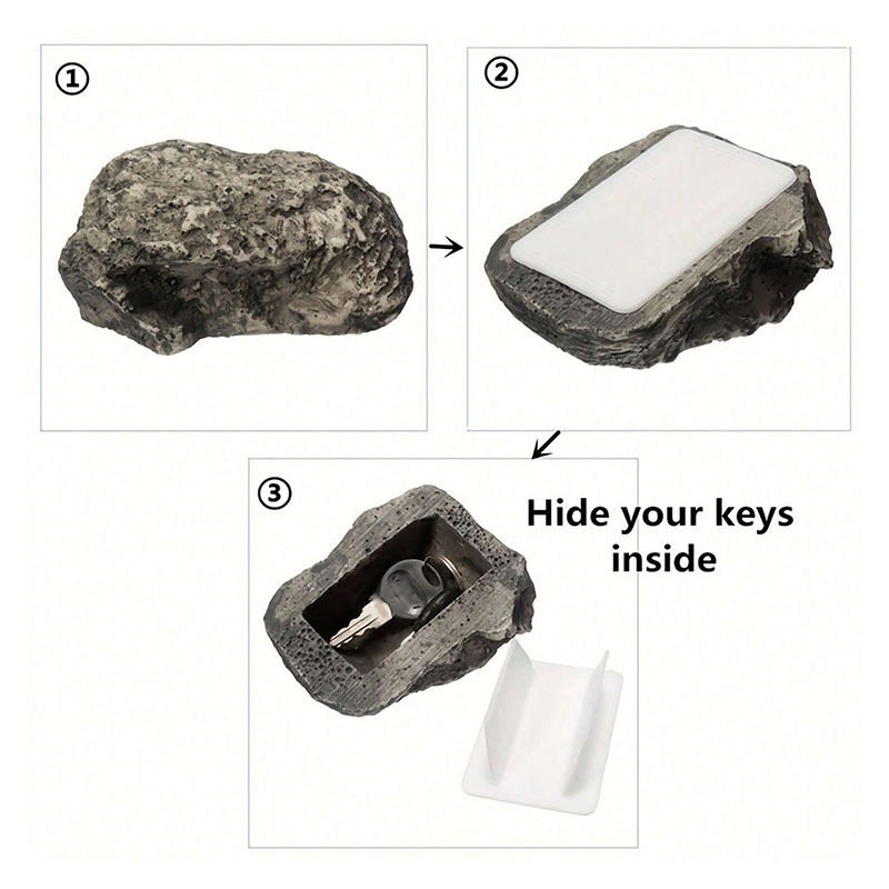 Safewell Outdoor Garden Or Yard Stone Rock Key Safe Hide A Spare Key Rock Key Hider